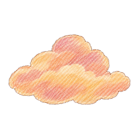 분홍 구름 그림